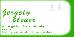 gergely bleuer business card